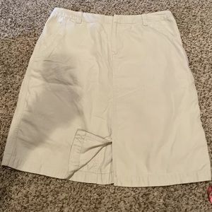Eddie Bauer Sz 14 Tan Cotton Cargo Skirt GUC B5